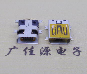 从化迷你USB插座,MiNiUSB母座,10P/全贴片带固定柱母头