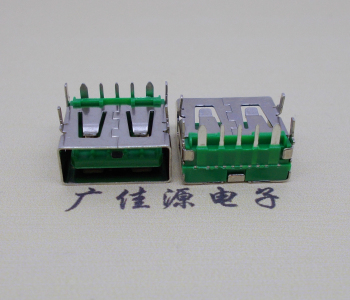 从化5A大电流 快充接口 USB5p绿胶芯 常规母座