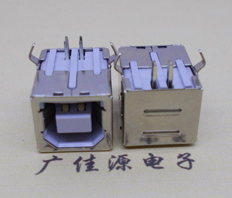 从化USB BF90度母座 打印机接口 卧式插板DIP白胶