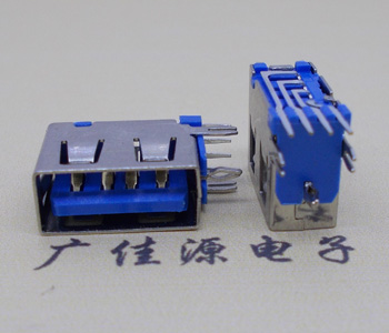 从化USB 测插2.0母座 短体10.0MM 接口 蓝色胶芯
