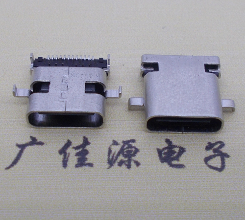 从化卧式type-c24p母座沉板1.1mm前插后贴连接器
