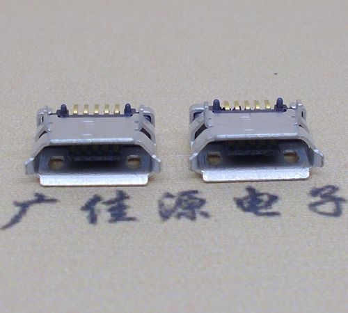 从化高品质Micro USB 5P B型口母座,5.9间距前插/后贴端SMT